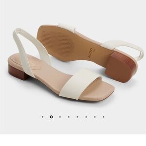 Aldo Cream Block Heel Sandals